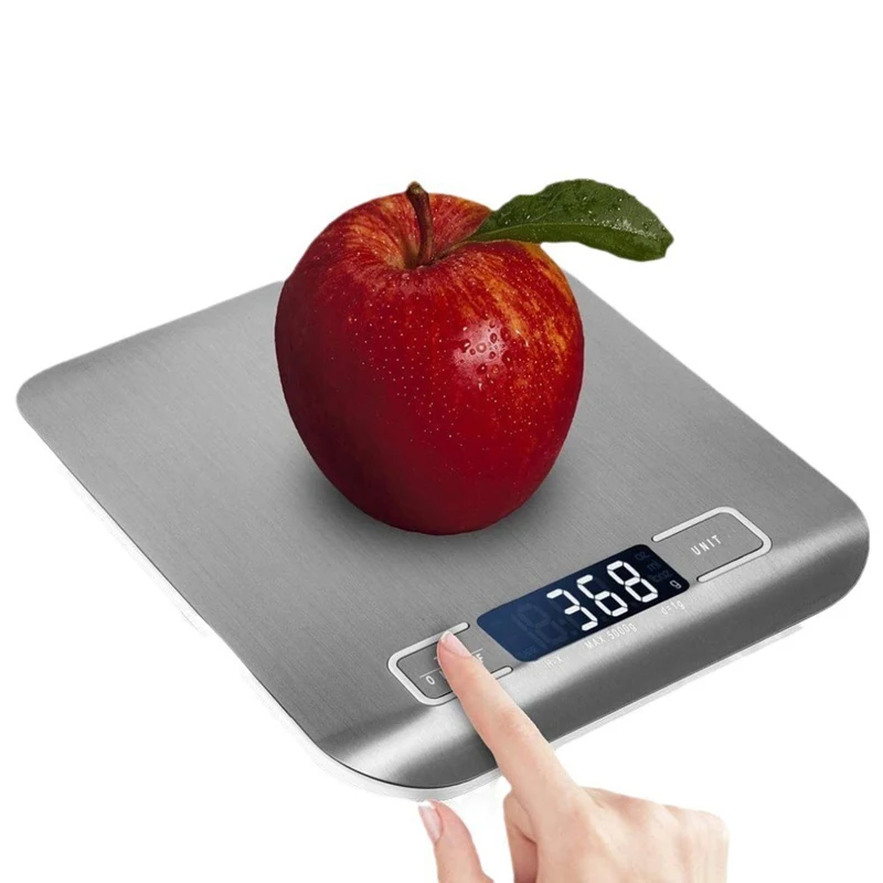 Description Picture 5 of itemElectronic Digital Kitchen Scale LED Display 10kg 5kg/1g Stainless Steel Panel Scales Home Jewelry Food Snacks Weighing Tools