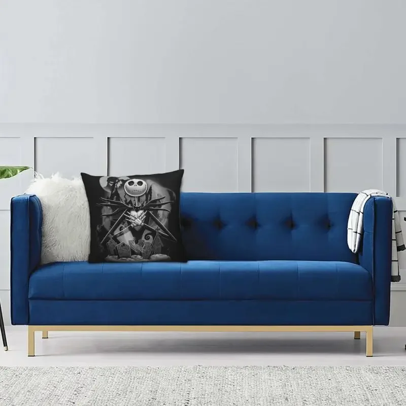 Halloween Skull Jack Throw Pillow Cover Living Room Decoration Nightmare Before Christmas Pillowcase Cushion Cover cushion cover pillow case cover