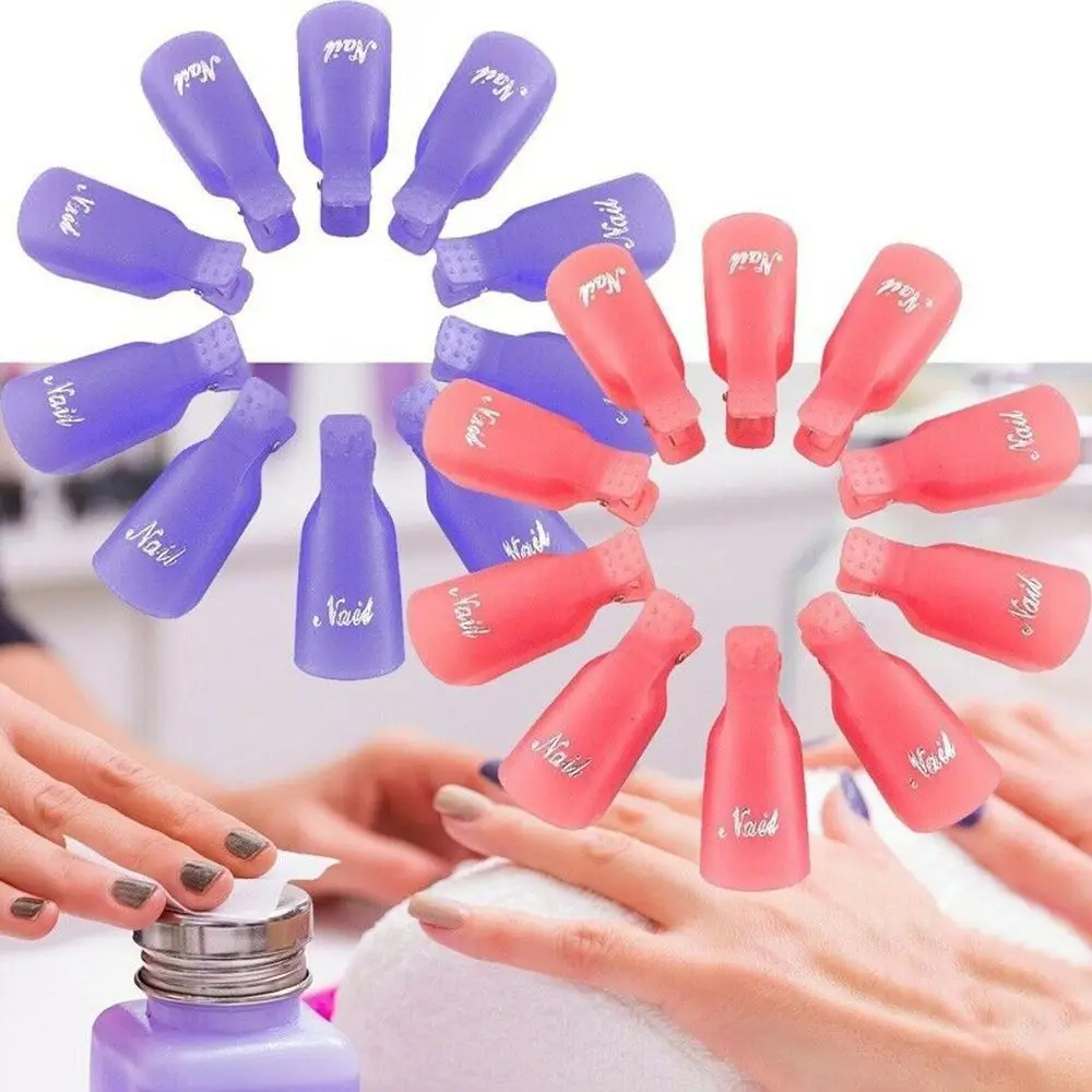 

Beauty Plastic Manicure Tools Durable Nail Art Clip Wrap Cap UV Gel Nail Art Polish Remover Clip