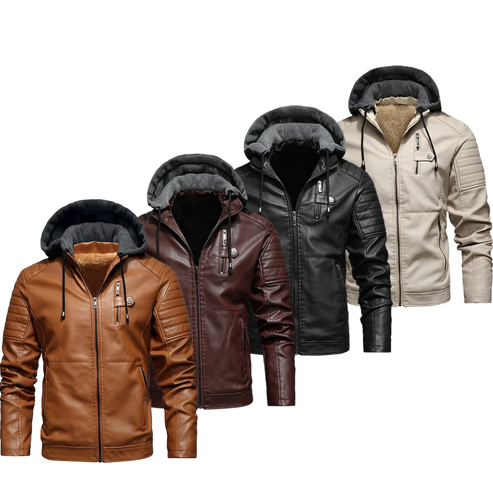 겨울 새 남성 가죽 자켓 오토바이 사이클링 자켓 따뜻한 양털 안감 오토바이 자켓 바이커 자켓 오토바이 자켓