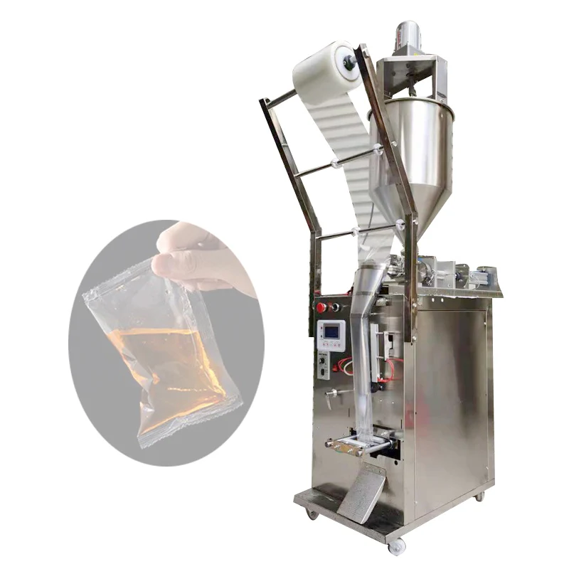 

110V 220V Packaging Machine For Tomato Sauce Honey Salad Sauce Vinegar Pneumatic Packing Machine With Mixing Function
