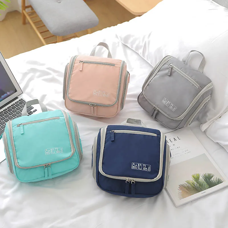 Korean Version Of Candy Colored Cosmetic Bag Travel Toiletry Small Ears Solid Color Coupling High Value Capacity Makeup Bag