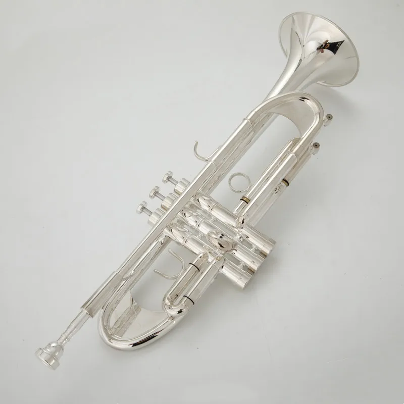 Hot Sell TR-600 Trumpet B Flat Silver Plated Professional Trumpet Musical Instruments with Case