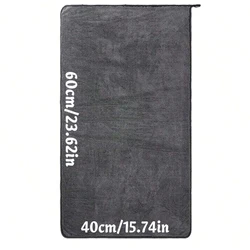 Premium Dark Gray Oversized Microfiber Car Wash Towel - Ultra - Absorbent and Efficient Cleaning Cloth - Superfine Fiber (40cm x 60cm)