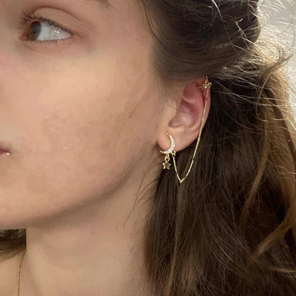Celestiall Star.and.moon Earring