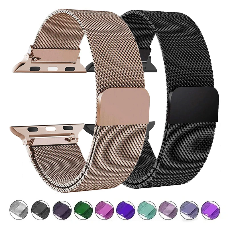 Mailänder Band für Apple Uhren armband 44mm 40mm 45mm 49mm 41mm 38mm 42 44mm Armband iwatch Serie 3 6 5 se 7 8 9 ultra 2 Armband
