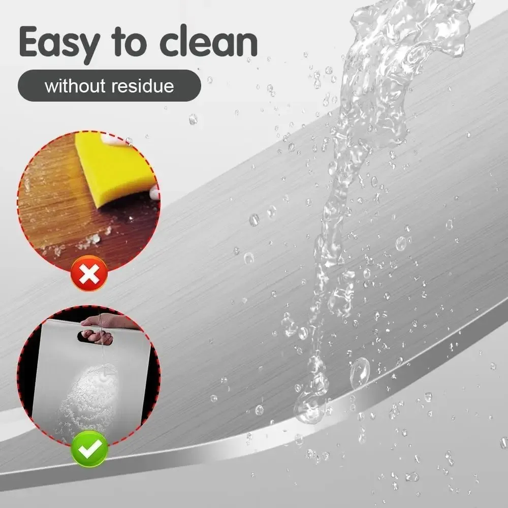 Home Use Stainless Steel Cutting Board, Antibacterial and Mold-resistant, Food-grade Double-sided Portable Kitchen Cutting Board
