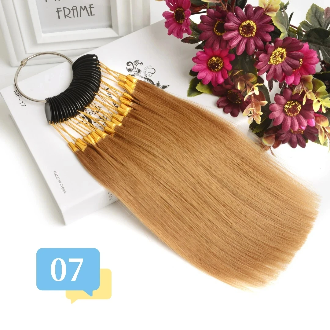 Hair color chart professional 30pcs 20cm Human Hair Color Rings hair color chart samples with numbers Extensions Tools