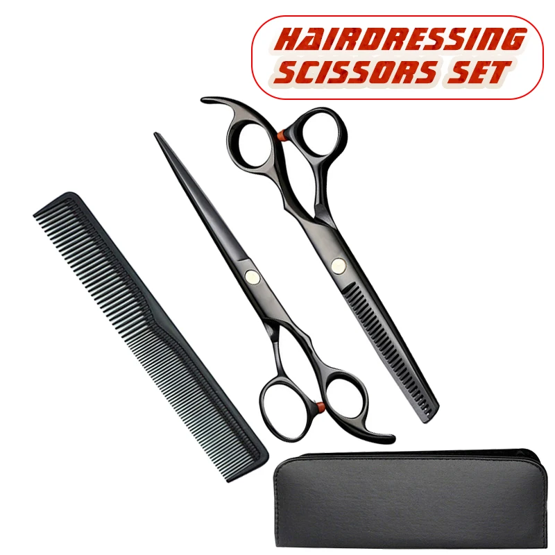 6 Inch Stainless Steel Professional Hairdressing Scissors Set Hair