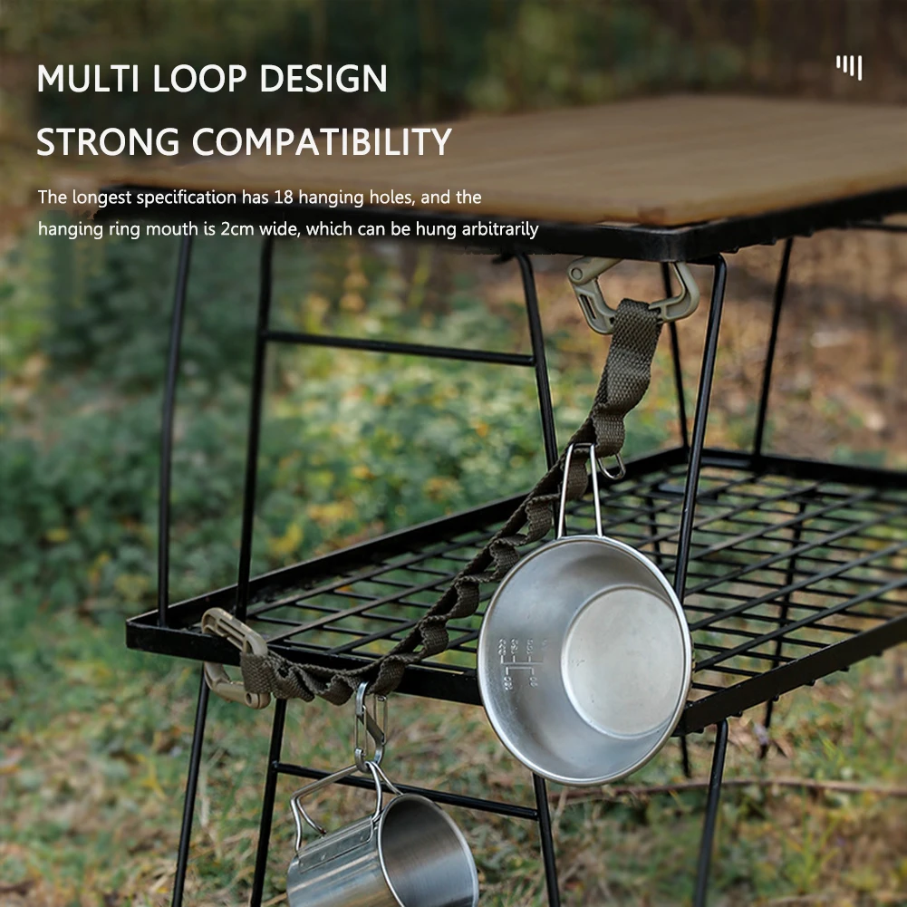 Tent Rope Buckle Outdoor Lanyard Hanger Camping Hanging Rope Campsite Garden Supplies Storage Strap Clothesline Cup Hang Lamp