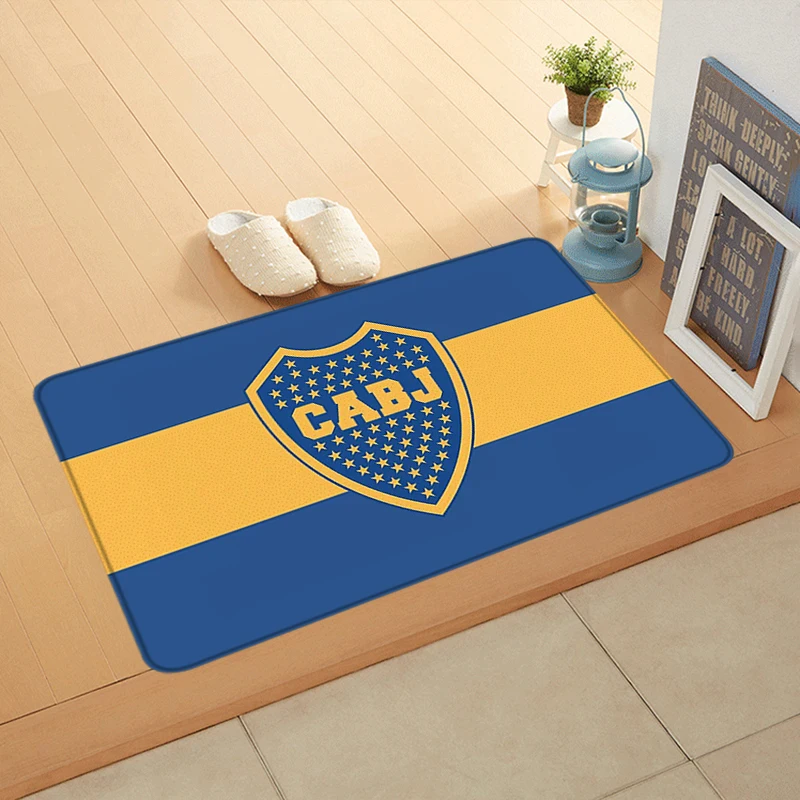 도어매트 플란넬 바닥 매트 실내 발 매트 기도용 침대 옆 매트 아틀레티코스 보카스 주니어스 주방 복도 카펫 부드러운 발코니 장식