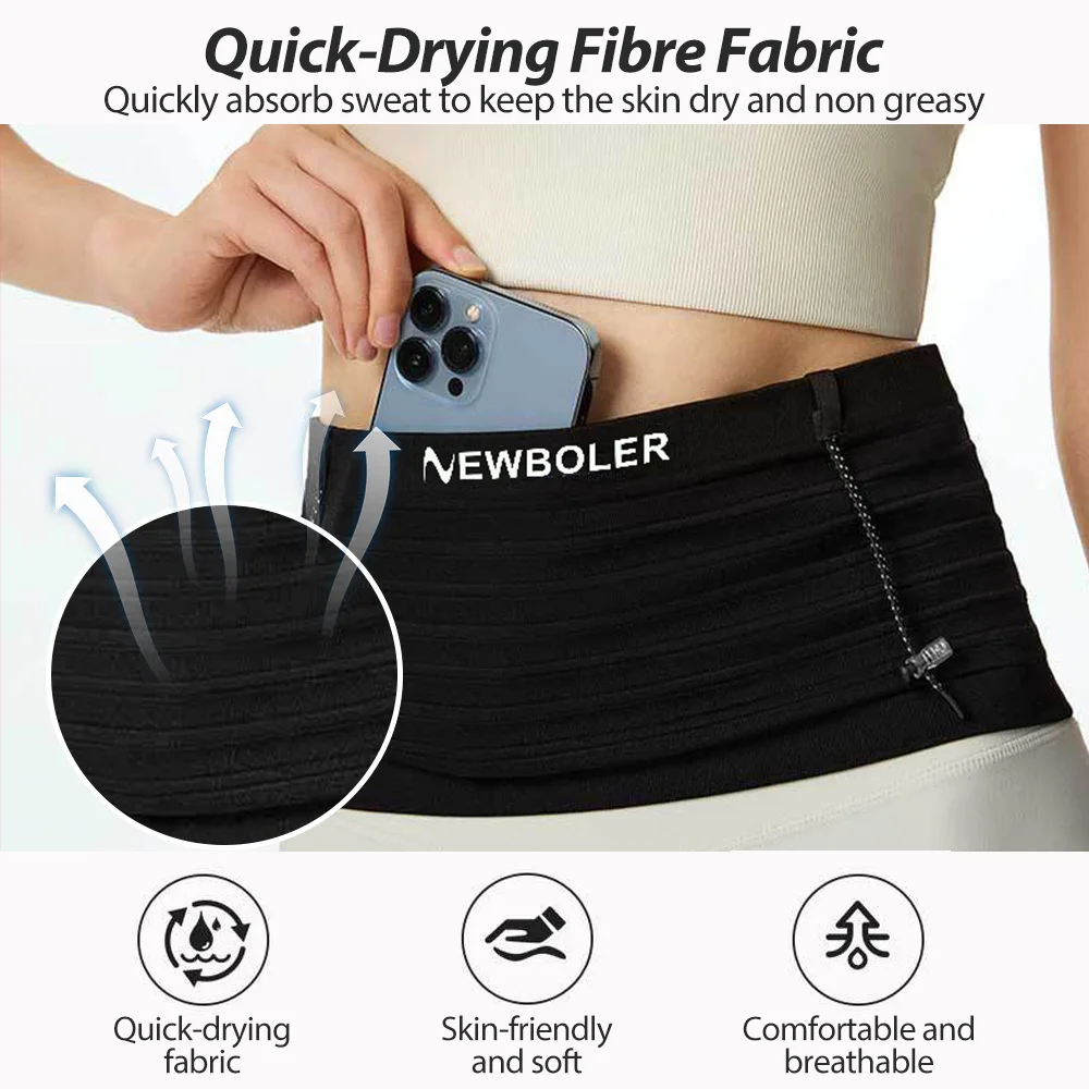 NEWBOLER Elastic Sports Waist Bag Pack Lightweight Running Race Number Belt For Triathlon Marathon Cycling Mountaineering Bag 4