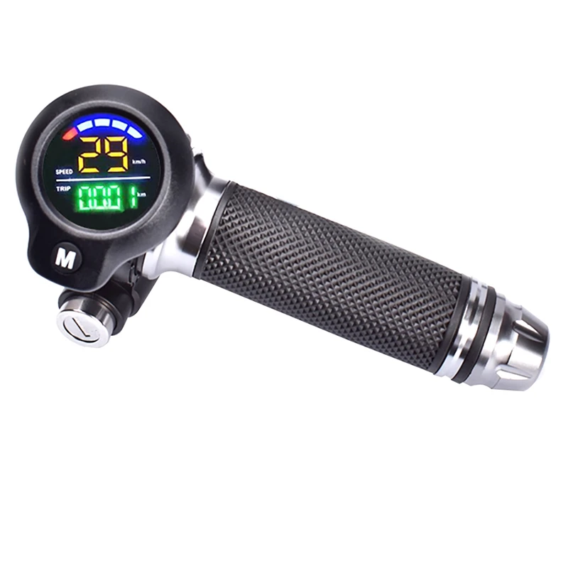 

Electric Bicycle Spare Parts Speed Mileage Display Electric Vehicle With Lock Turn Handle Scooter Speed Control Handle