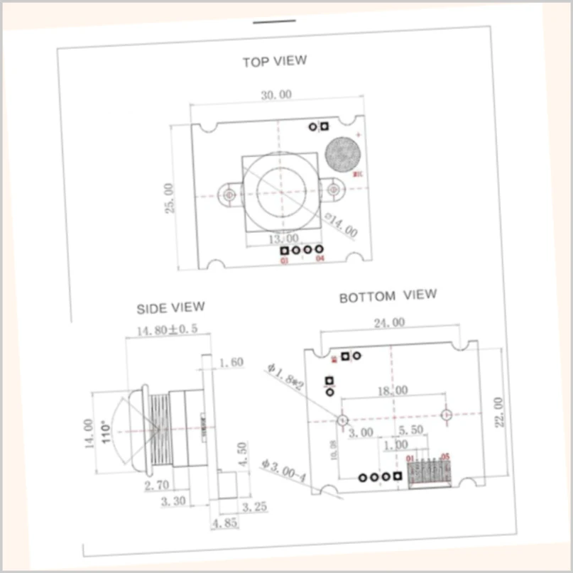 T69C OV3660 카메라 모듈 3MP 110도 광각 렌즈 USB 프리 드라이버 ATM 1/3인치 센서 크기용 OTG 지원