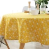 Linen Round Tablecloth Table Cloth Decorative Dust-Proof Table Cover Washable 120/150cm for Dinner Party Wedding Party Decor 3