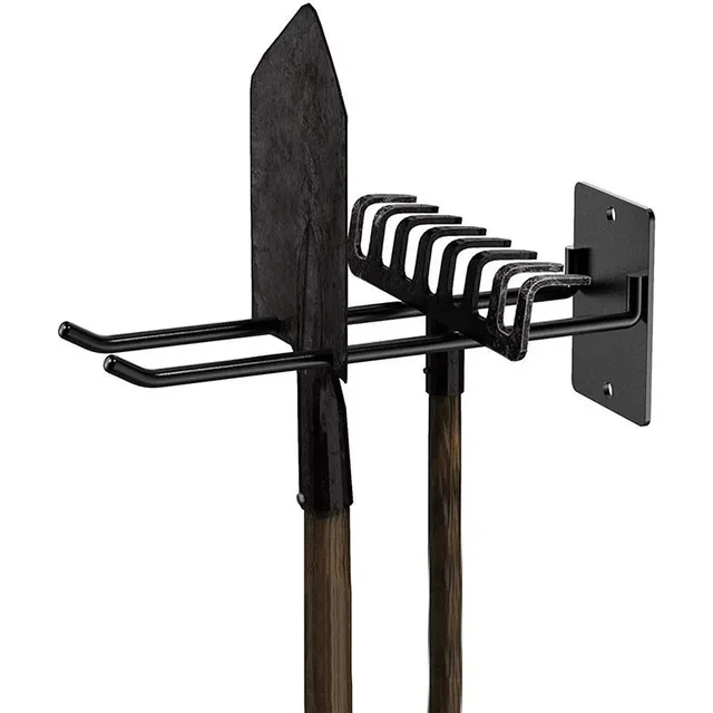 Ganci per sistema di archiviazione di attrezzi Supporto da parete per garage Organizzatore multiuso per attrezzi da giardino per gancio da parete per garage di magazzino 2