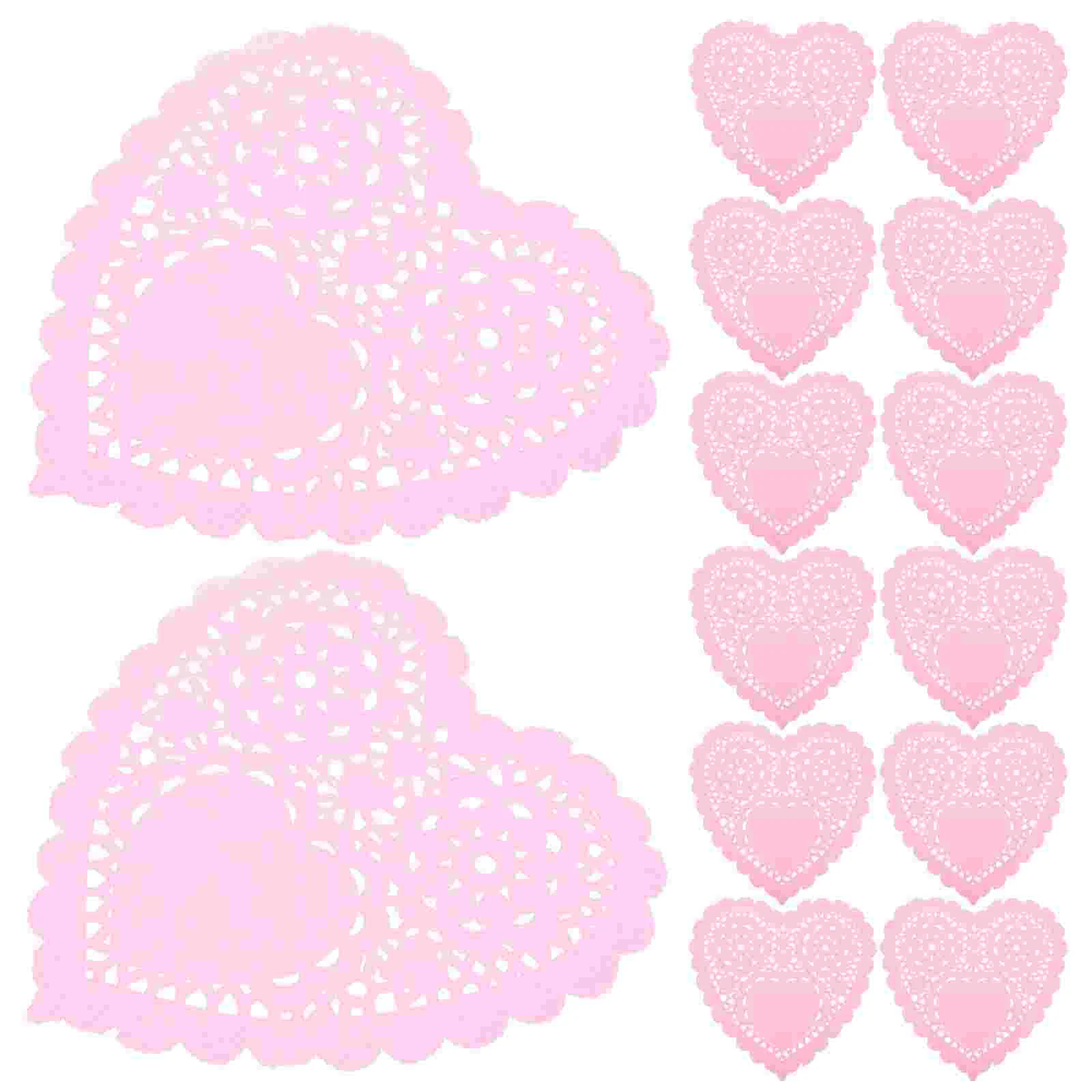 

100 Pcs Tablecloth Placemat Placemats Snack Doilies Paper Valentine Decorations