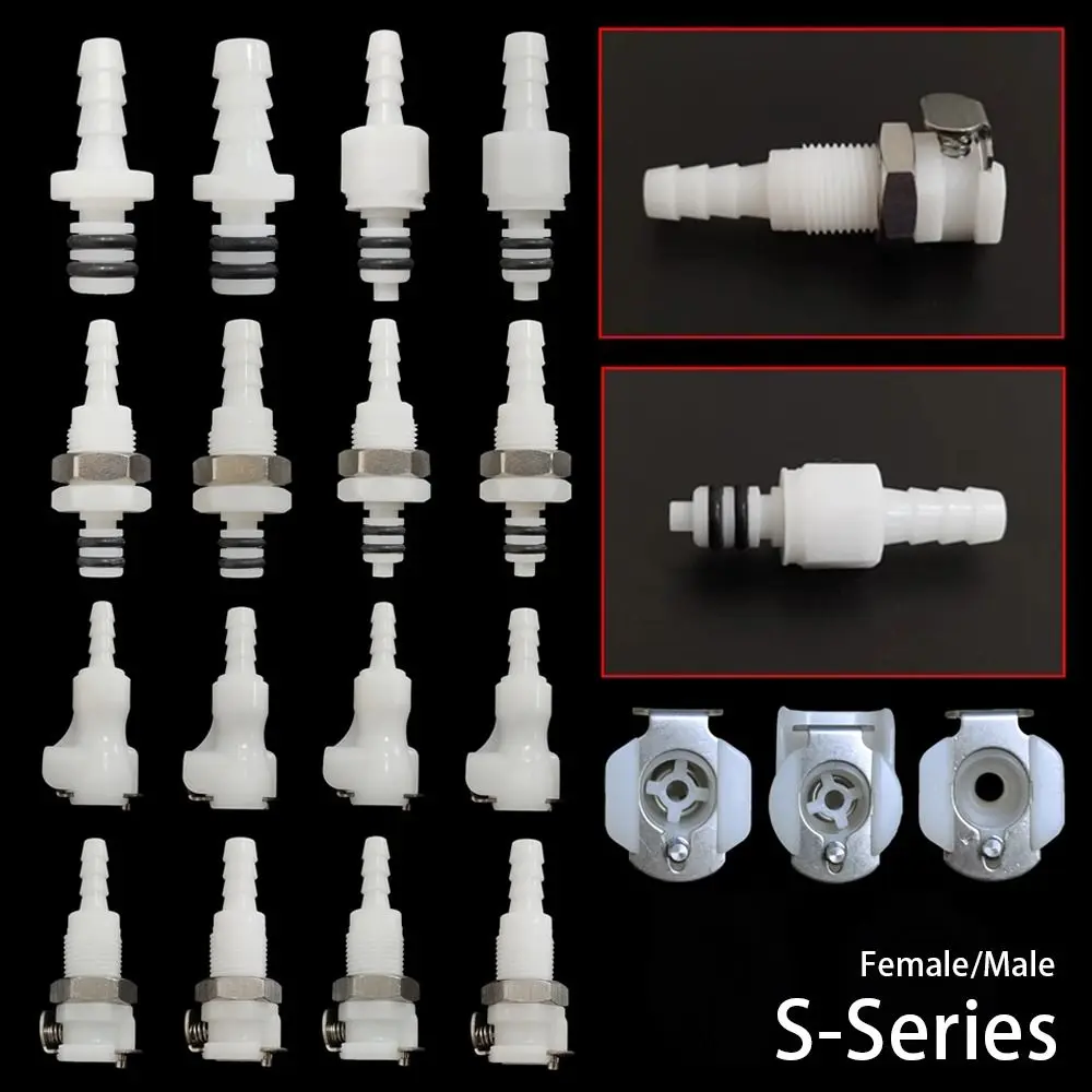 Plastic Hose Barb Quick Shut Off Coupling Connector