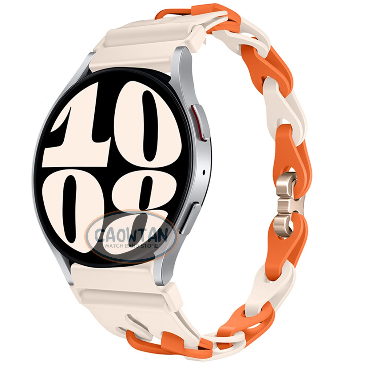 Stylish Silicone Chain Strap for Smartwatches - Multiple Sizes Available
