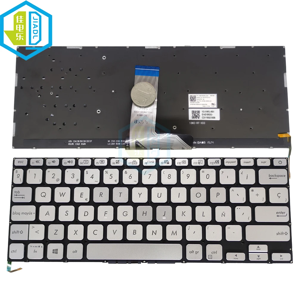 Teclado Retroiluminado para Asus Reino Unido gb es Latim Espanhol Teclado para X409 X415 Vivobook X409u X409ua X409fa F409 M409 M415 - Imagem 6
