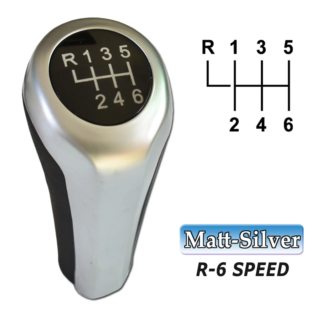 Premium Leather Gear Stick Shift Knob, 5 & 6 Speed