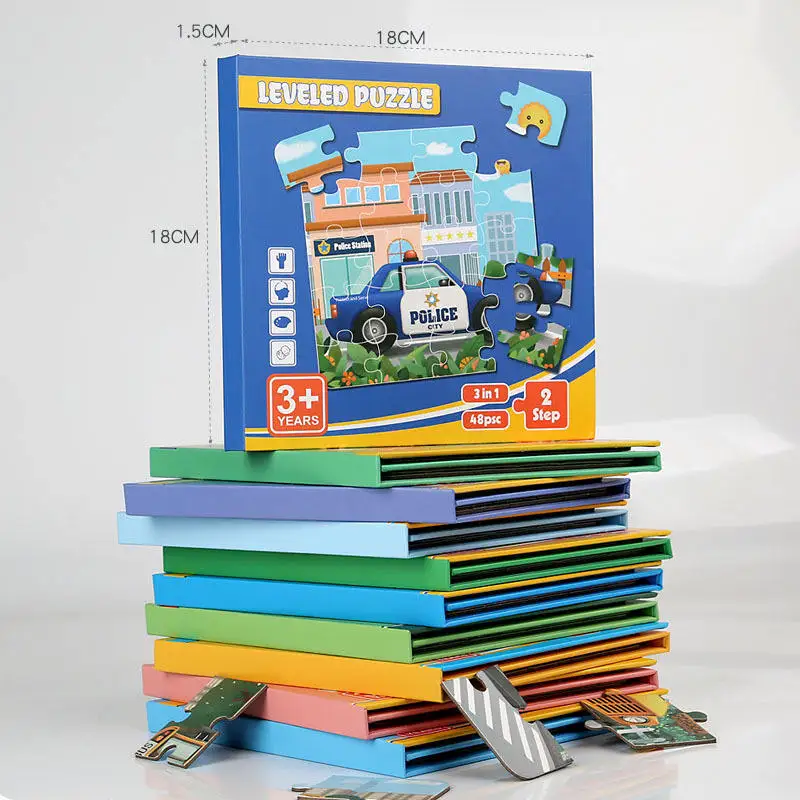 Puzzle Toys Magnetic Puzzle Toys Foldable Magnetic Puzzles Kids Educatinal Jigsaw Puzzles Book Toddlers Travel Game 3 4 5 6 Years Old Boys and Girls
