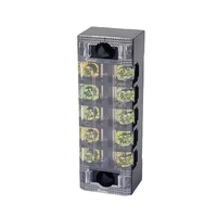 1PCS  TB1505 Dual Row Thick Copper Screw Terminal Block Flame Retardant Grounding Strip Wire Connector 600V 15A 4