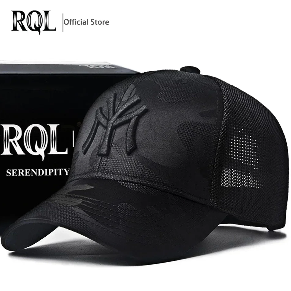 Embroidery totem military camouflage trucker hat men's black baseball cap hip hop luxury winter sun male sport mesh baseball cap