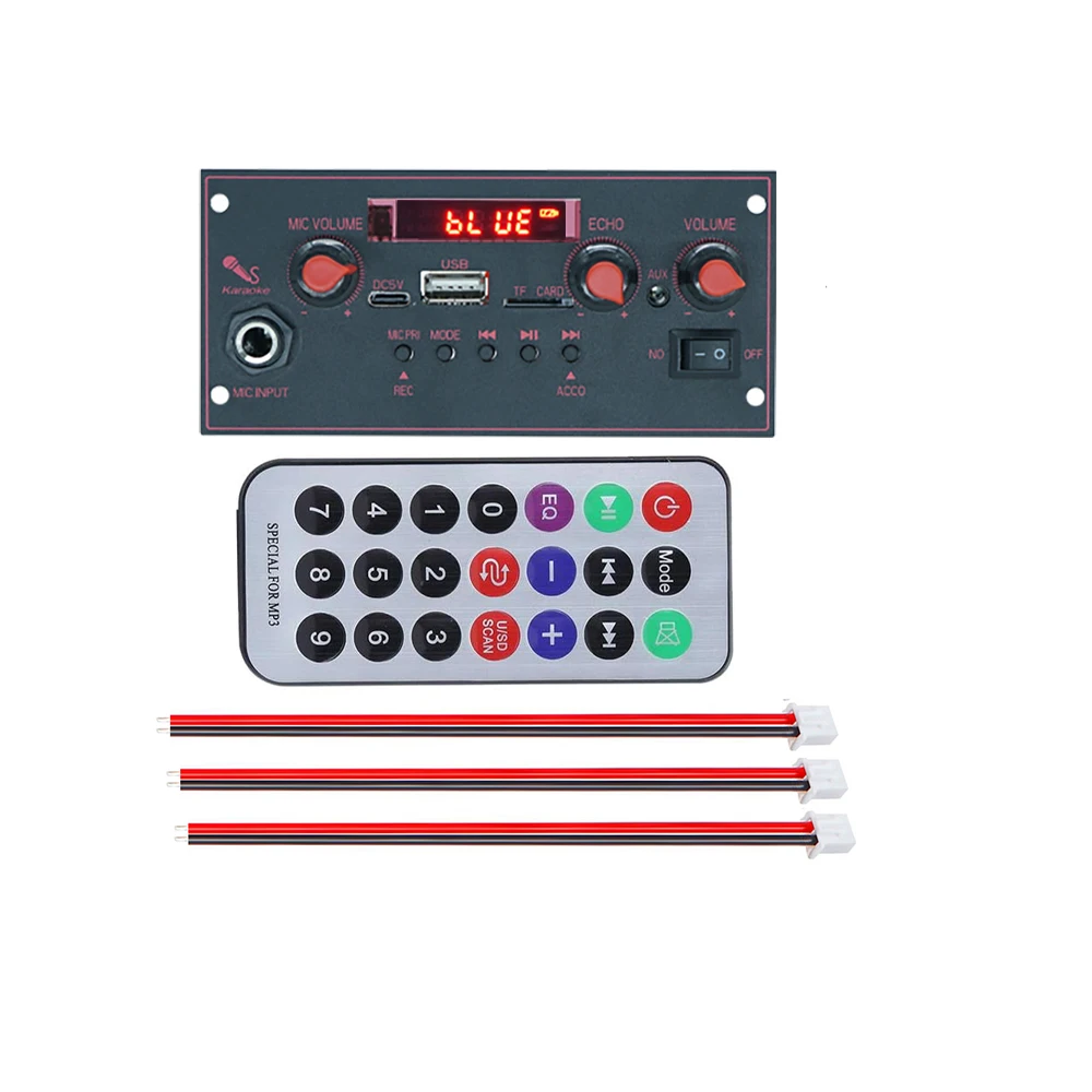 Audio MP3 Player Bluetooth MP3 Decoder 5V Car MP3 WMA Decoder Board Audio MP3 Player USB TF FM Radio Module Wireless Bluetooth 5.0 Car Amplifier Board