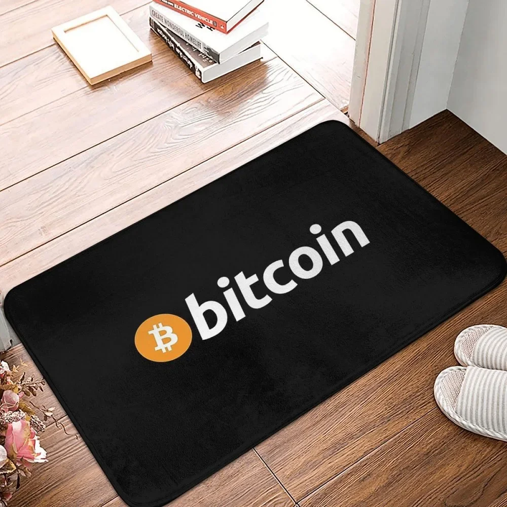 

Entrance Door Mat Bitcoin Pattern Floor Mats Anti-slip Bedroom Living Room Carpet Home Decoration Balcony Kitchen Area Rug