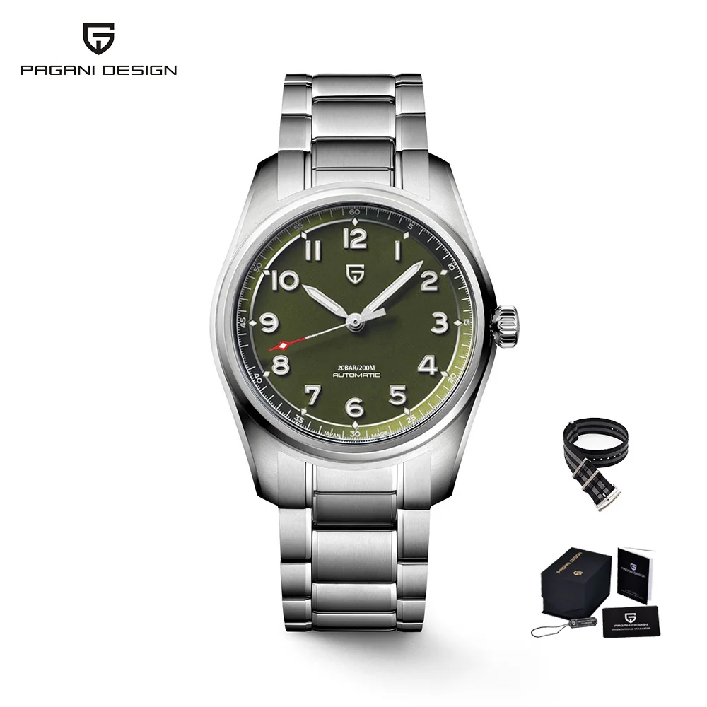 2022 New 38MM PAGANI Design Top Brand Men's Pilot Automatic Mechanical Watches Nh35A Sapphire waterproof 200m Relogio Masculino 