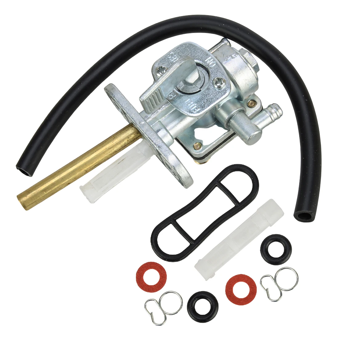 Fuel Gas Tank Switch Petcock Valve Gasoline Tap Hose Gaskets Kit Fit