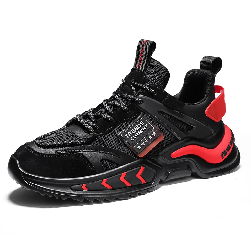 

Reflective Men Running Sneakers Thick Sole Breathable Casual Shoes for Men Plus Size Sports Jogging Gym Footwear Tennis Shoes