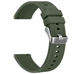 22mm Silicone Replacement Watch Strap - Enhanced Comfort and Style for 22mm (Dark Green)
