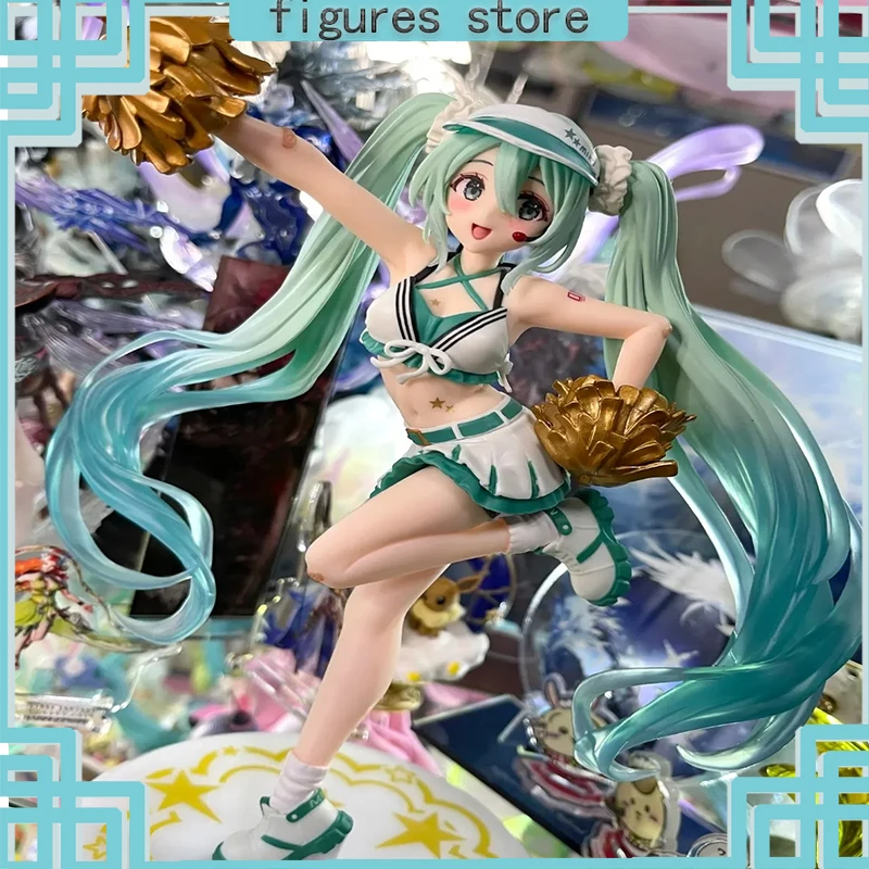 

Оригинальные фигурки героев мультфильма Мику Хатсуне, модная Униформа чарлидинга из Тайто, коллекционная аниме модель из ПВХ, подарки