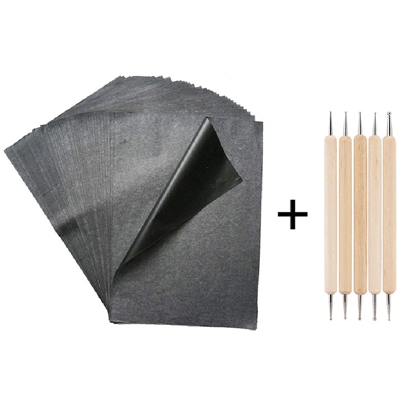 Transfer carbon paper 25Pcs carbon copy paper for tracing transfer graphite painting carbon paper reusable for wood canvas with tool