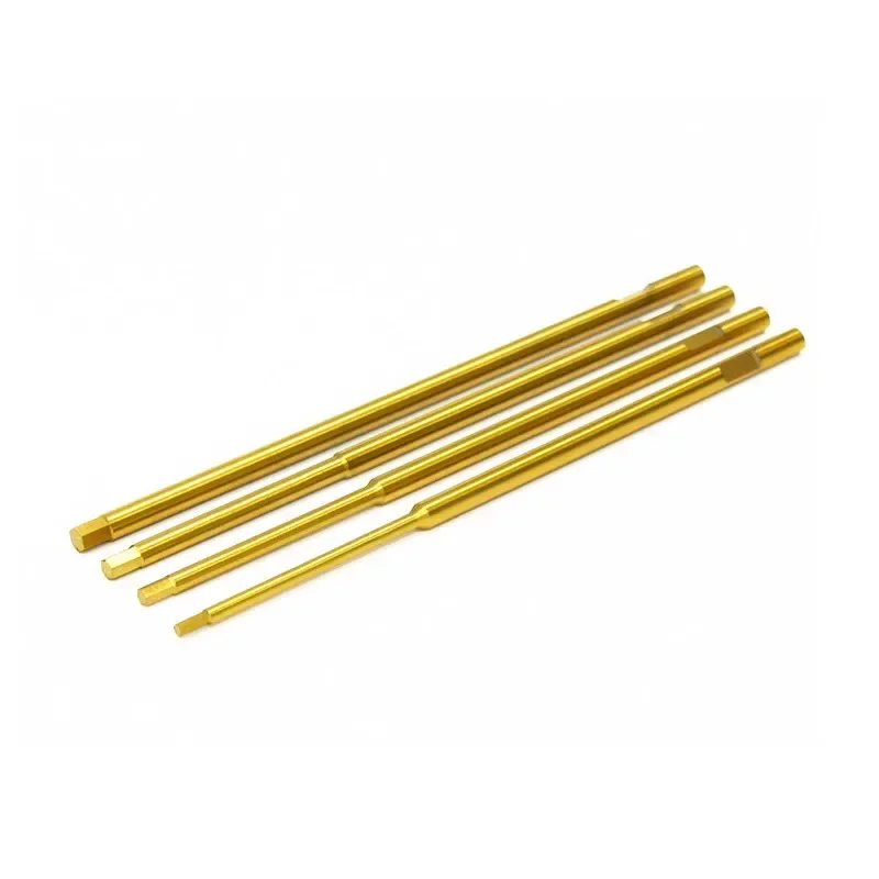 4PCS (1.5mm+2mm+2.5mm+3mm) 육각 드라이버 교체 티타늄 도금 골든 커터 헤드