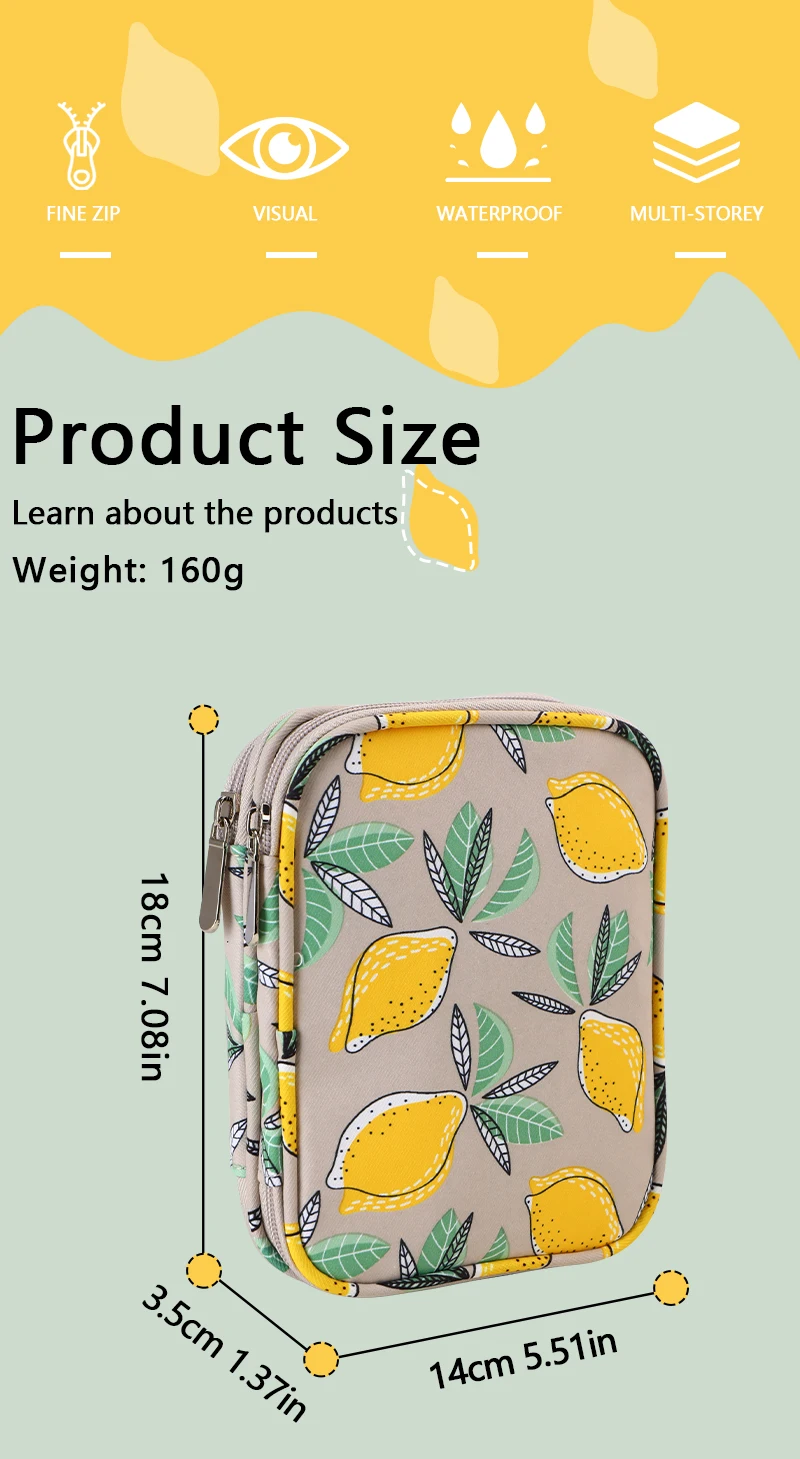 Description Picture 3 of itemNew Empty Knitting Kit Case Organizer Bag Knitting Needles Storage Bag For Needles Scissors Sewing Tool Accessories Kit Bag Gift