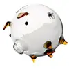 Golden Piggy Bank Clear Transparent Saving Pot for Bills Daily Savings Cute Children Gift Glass Money Pot Decorative 6