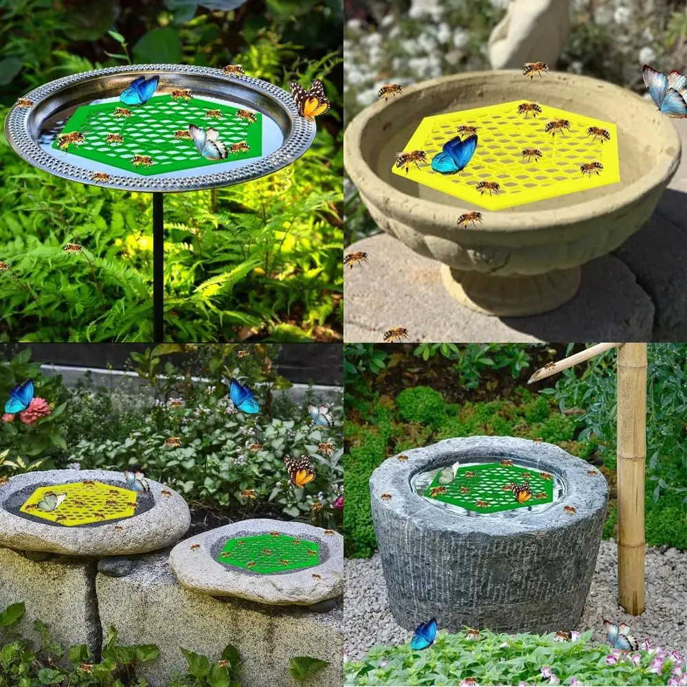 Floating Bee Island Bee Cups Waterer Cups Butterfly Water Stations Bath for Outdoor Garden