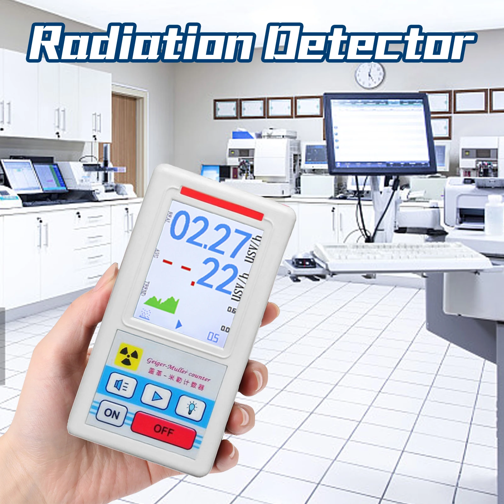 Portable Nuclear Radiation Detector Geiger Counter Radioactive Detection Meter Radio Active Dosimeter X-ray Beta Gamma Detector