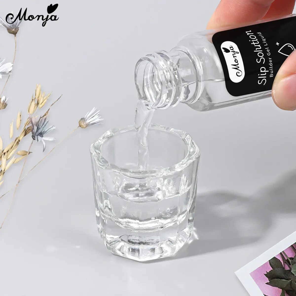 Nail Enhancement Slip Solution for Acrylic UV Building Gel Soak Off Poly Quick Extension Liquid DIY Manicure Tool 20ml Nail Acrylic Liquid Manicure Tools Nail Tools