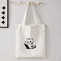 Kawaii Chic dessin animé animaux chat grande capacité sac fourre-tout papillon, Panda élégant sac à bandoulière pour les femmes 5