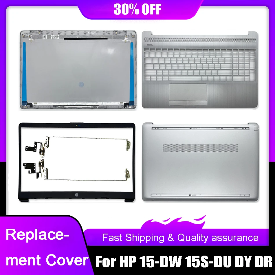Nuova Cover Posteriore Lcd Per Laptop Per Hp 15-Cs 15-Dw 15S-Du 15S-Dy 15S-Dr Tpn-C139 250 G8 Cornice Anteriore Poggiapolsi Cerniere Inferiori Superio