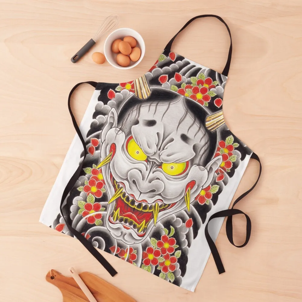 

Goro Majima Hanya tattoo (with flowers) Apron useful things for kitchen kitchen accessories 2022