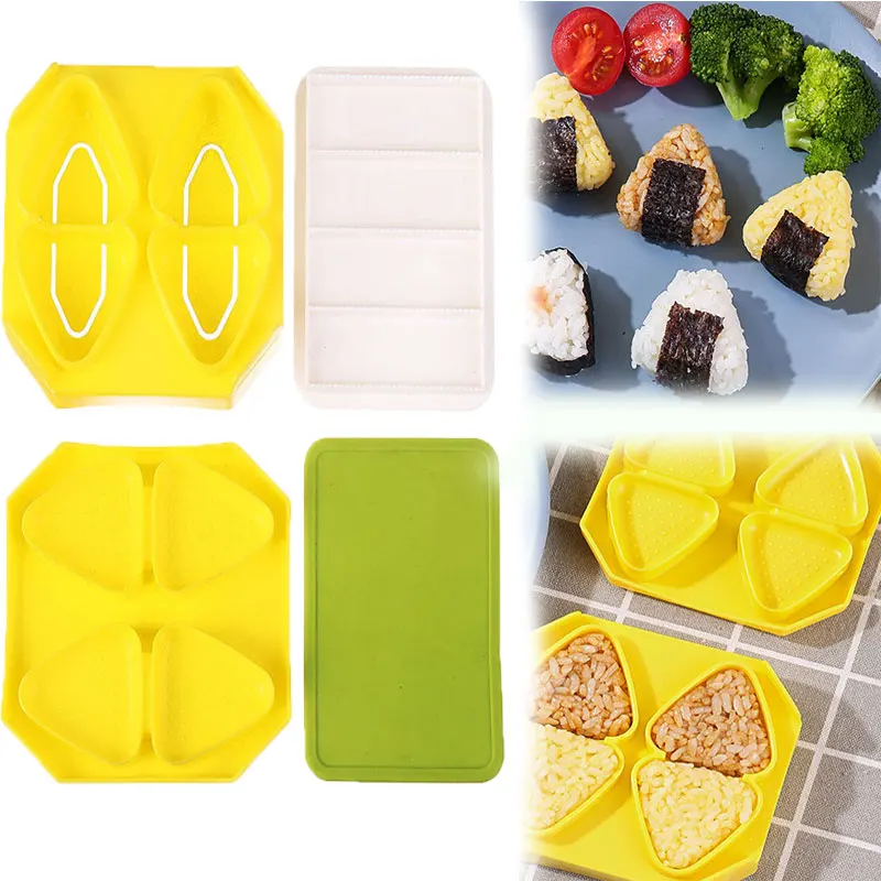 

A Set Mini Small Triangle Rice and Vegetable Roll Mould Rice Mould Sushi Mould DIY Kitchen Gadgets Kitchen Gadget Sets Gadgets