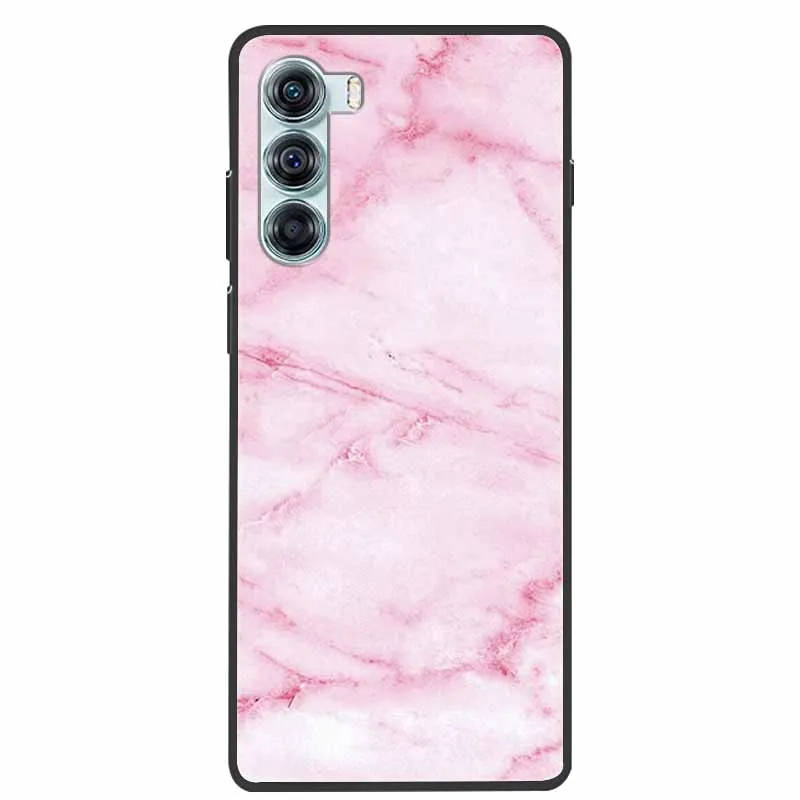 Marble Silicone Black Soft Protective Phone Case Cover