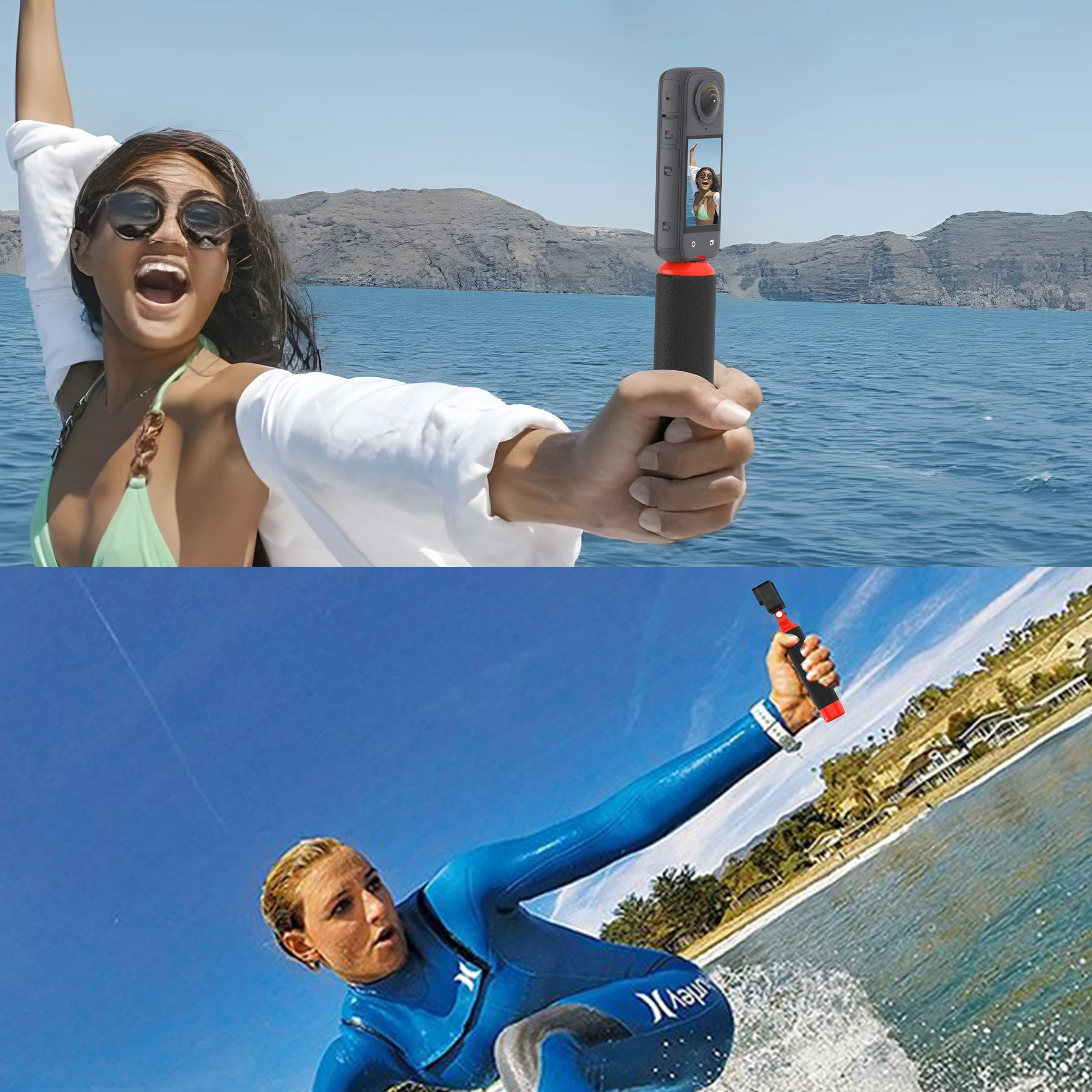 Floating Hand Grip Floating Hand Grip for Insta360 X4 X3 X2 Handle Grip Buoyancy Bar for Gopro Hero 12/11/10/9 DJI Sports Action Camera