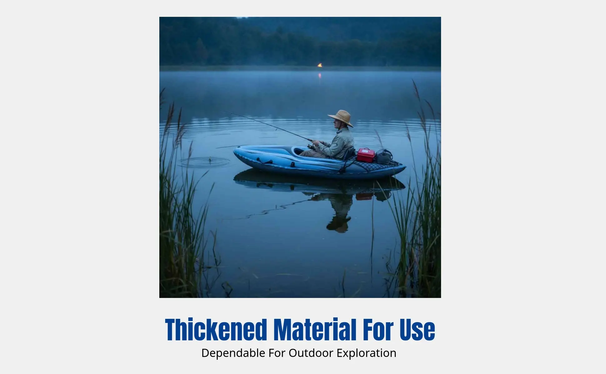 Foldable Inflatable Canoe, Thickened Kayak, Wear-Resistant Raft for Single or Double Use, Fishing, Drifting