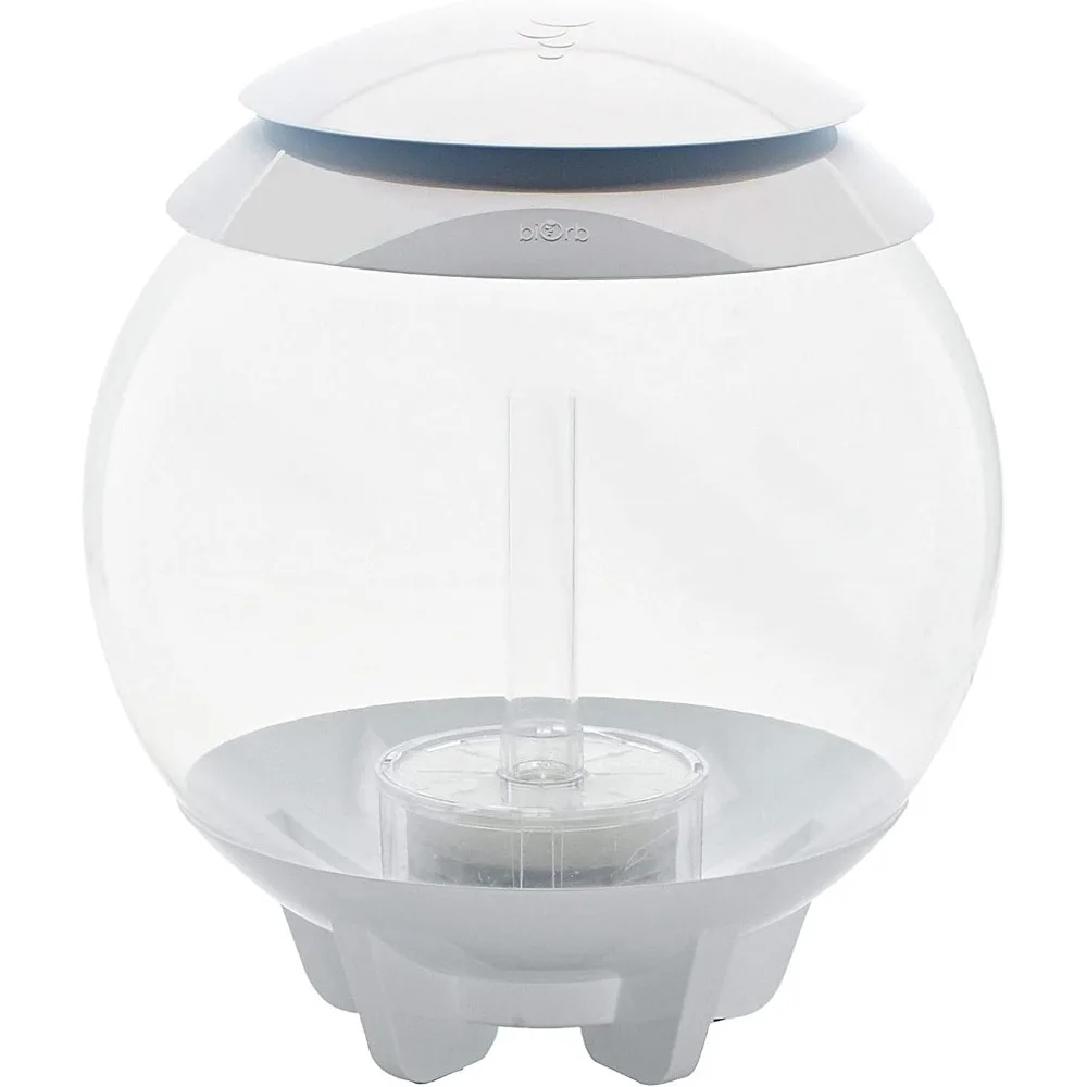 

15 Acrylic 4-Gallon Aquarium with Multi-Color Remote-Controlled LED Lights Modern Compact Tank for Tabletop or Desktop Display
